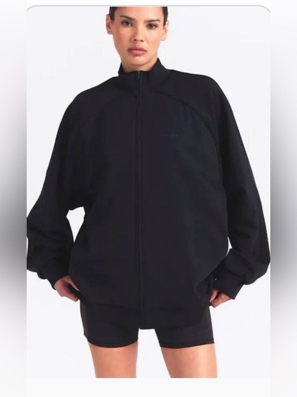 Skims Nike Tricot Matte Jacket. Black SZ Medium. NWOT